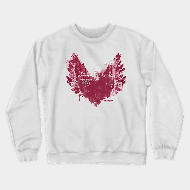 Red Heart Live Free 603 Crewneck Sweatshirt by New Hampshire Magazine